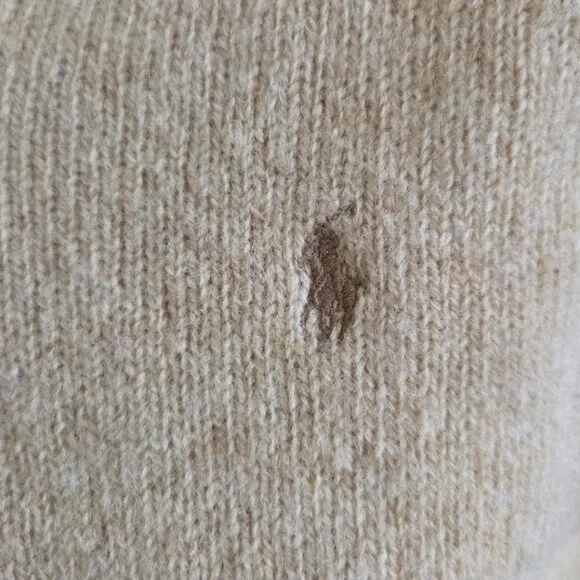 Ralph Lauren Black Label Tan V-Neck Sweater - Picture 4 of 4